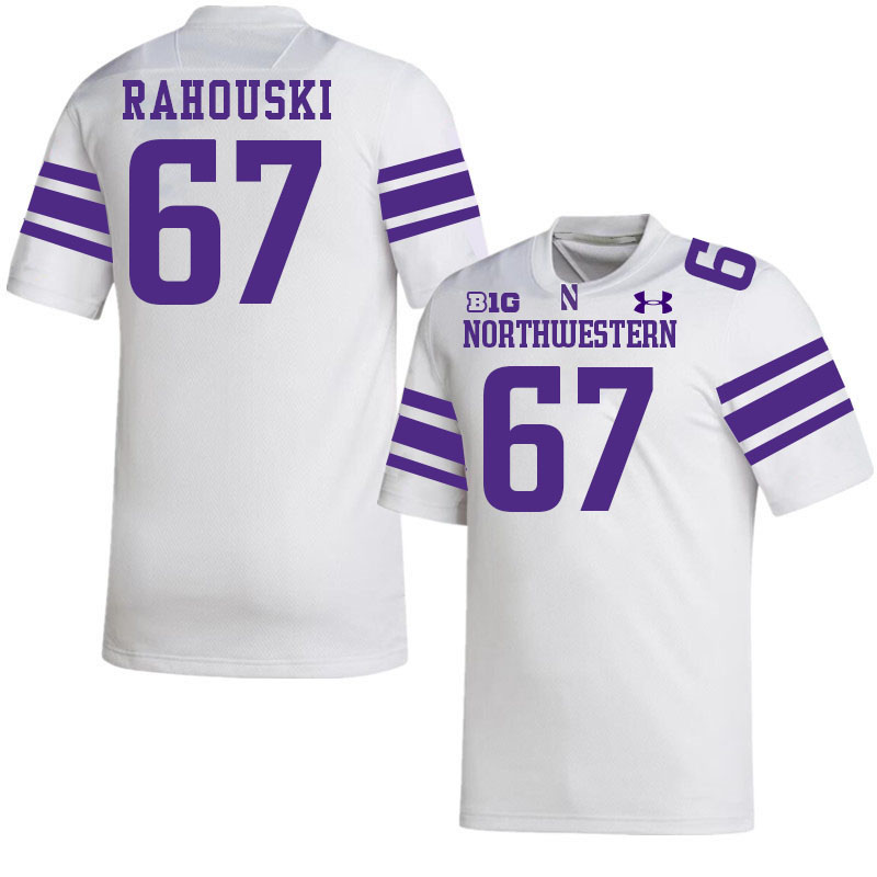 Northwestern Wildcats #67 Dennis Rahouski College Football Jerseys Stitched-White